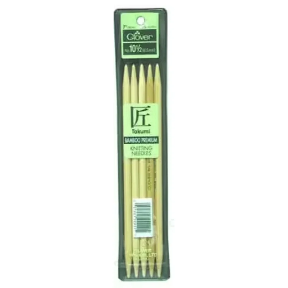 New Clover Bamboo 5 pc Knitting Needle Double Point 7 in. Size 10.5 (6.5mm)